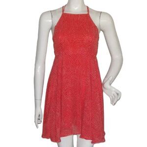 LULU'S Good Deeds Dress, XS, Red/White Polka dots, Strappy open back, Mini